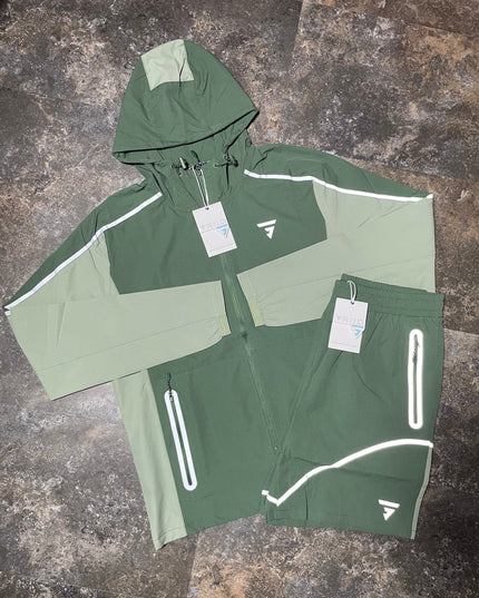 Griid Reflective Windbreaker/Short Set