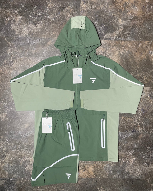 Griid Reflective Windbreaker/Short Set