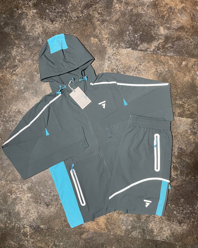 Griid Reflective Windbreaker/Short Set