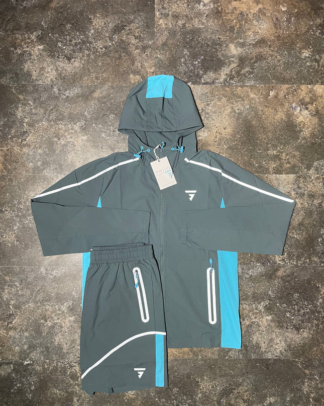 Griid Reflective Windbreaker/Short Set