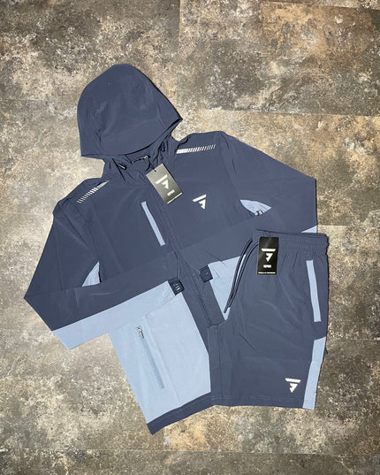 Griid Block Windbreaker/Short Set