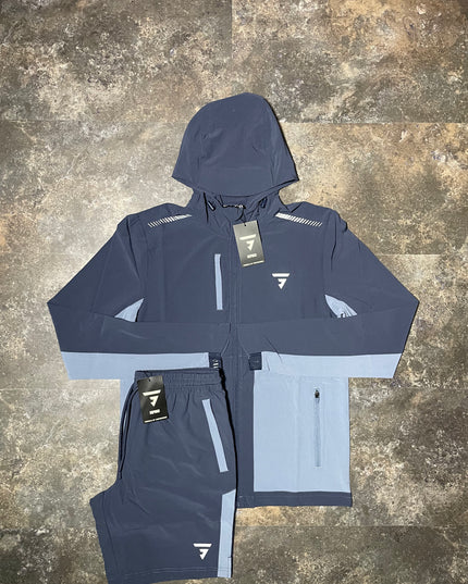 Griid Block Windbreaker/Short Set
